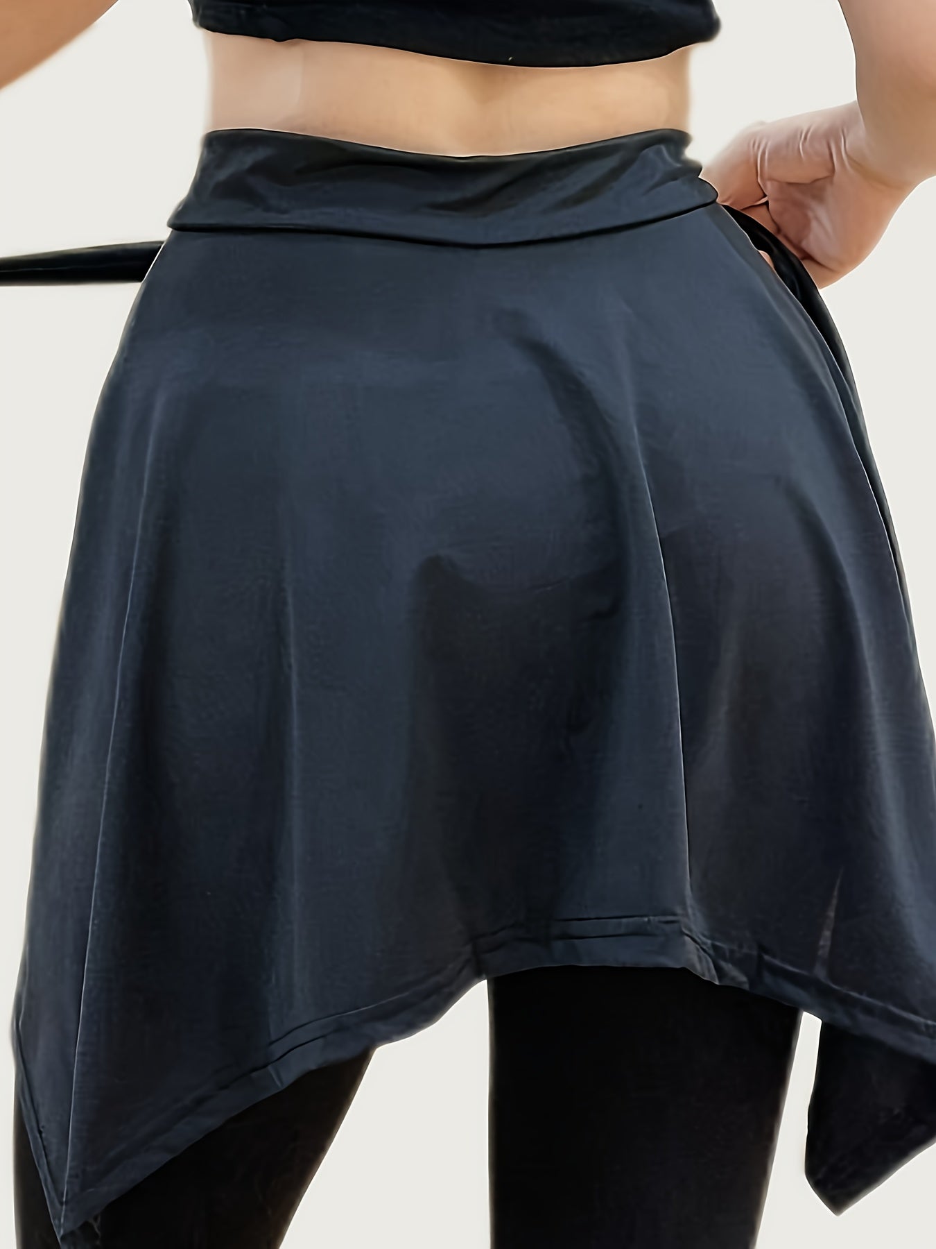 Women's Black High-Waist Yoga Skirt