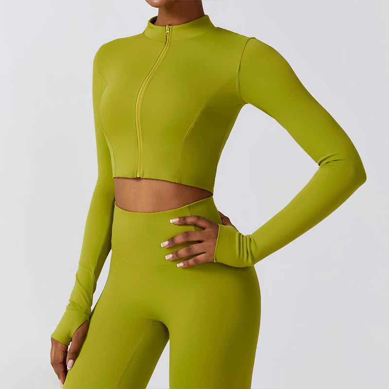 Zipper Tight Fitting Jacket