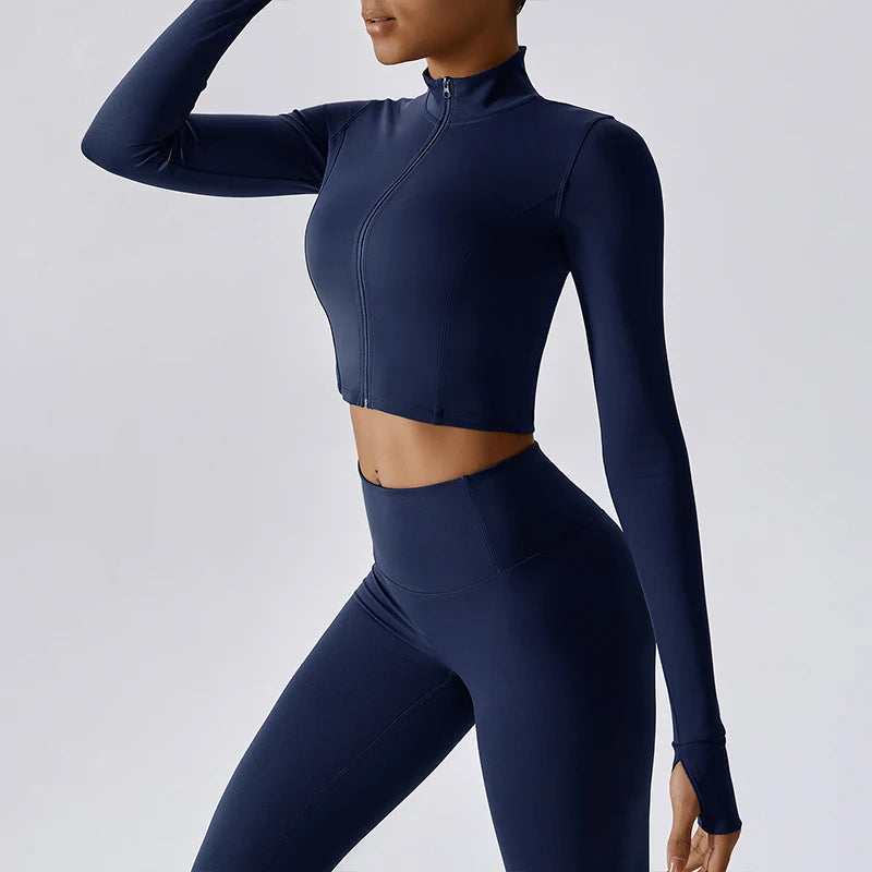 Zipper Tight Fitting Jacket