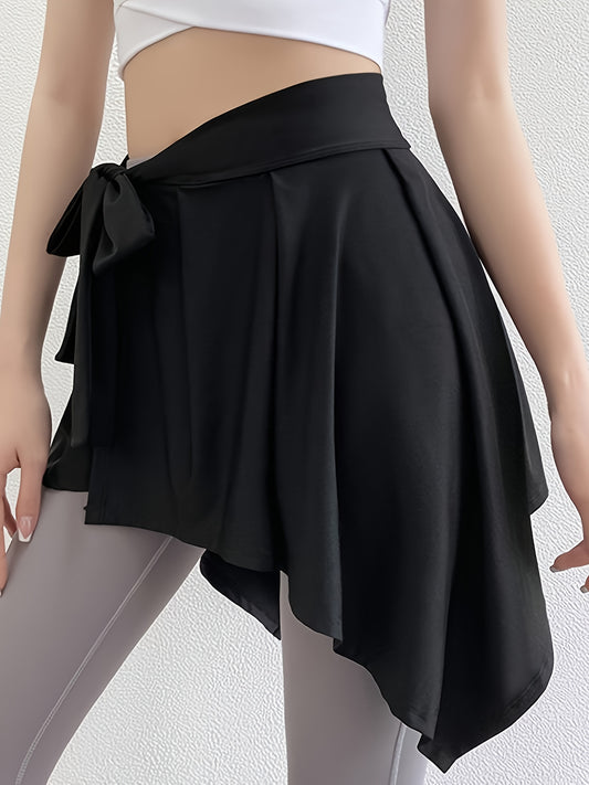 Women's Black High-Waist Yoga Skirt