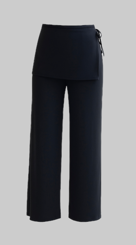 High Waist Skirt Wrap Pants
