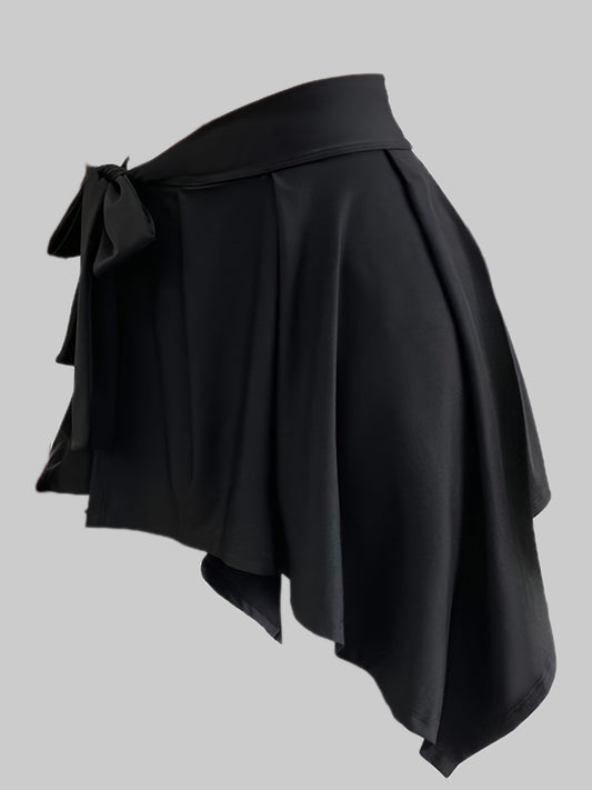 Women's Black High-Waist Yoga Skirt
